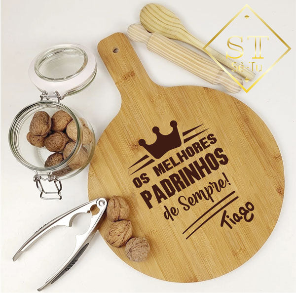 La mejor tabla de cortar de bambú para padrinos de boda